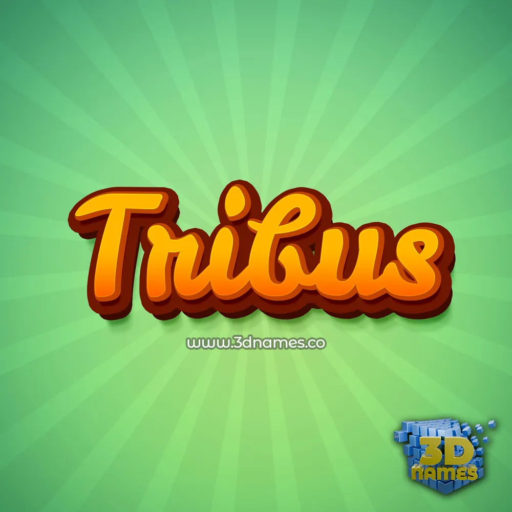 tribus in Green Rays style - 3D name wallpaper