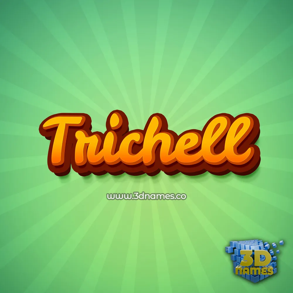 trichell in Green Rays style - 3D name wallpaper
