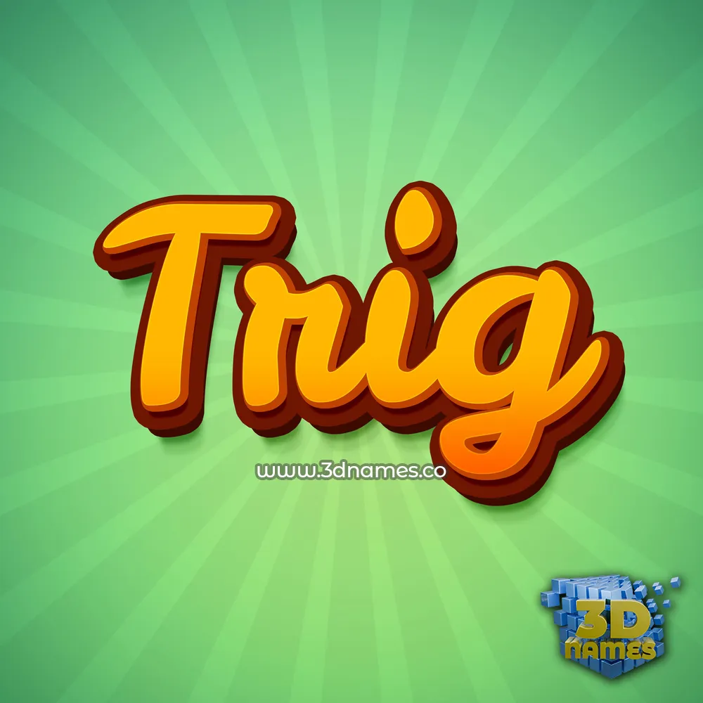 trig in Green Rays style - 3D name wallpaper