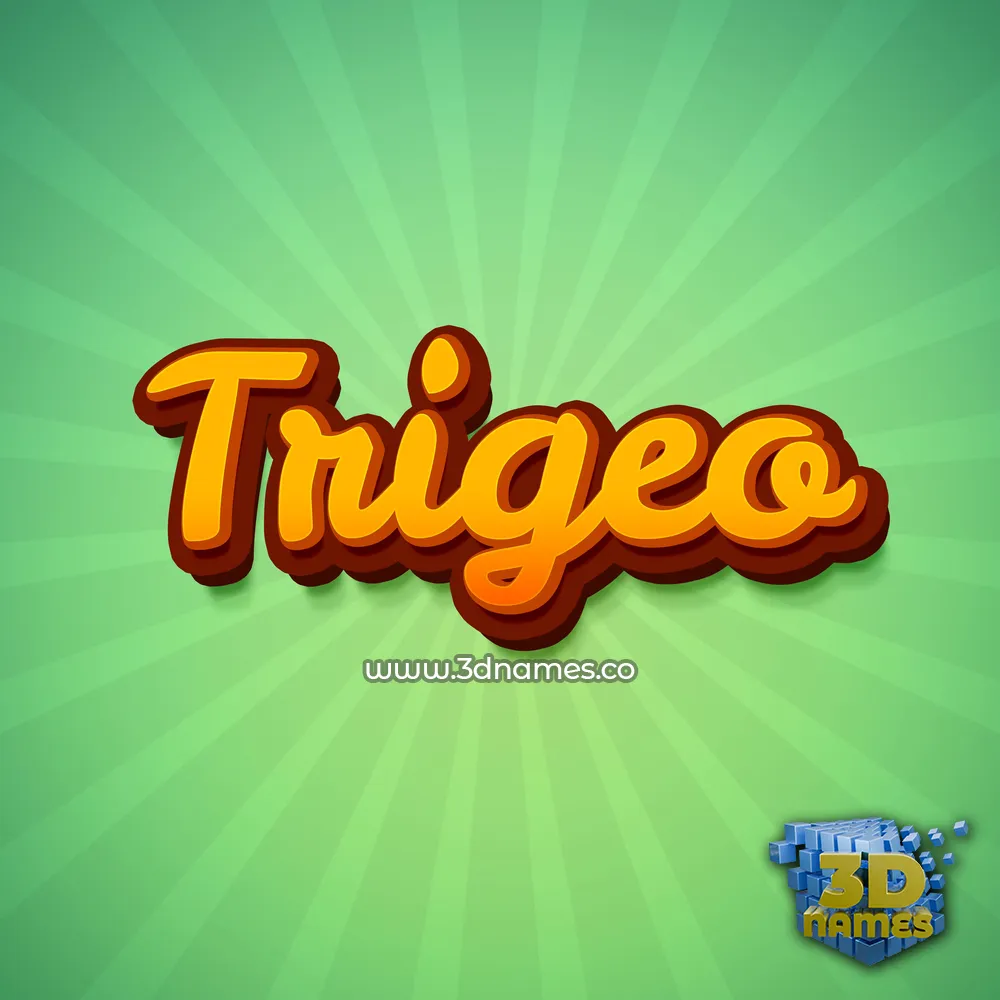 trigeo in Green Rays style - 3D name wallpaper
