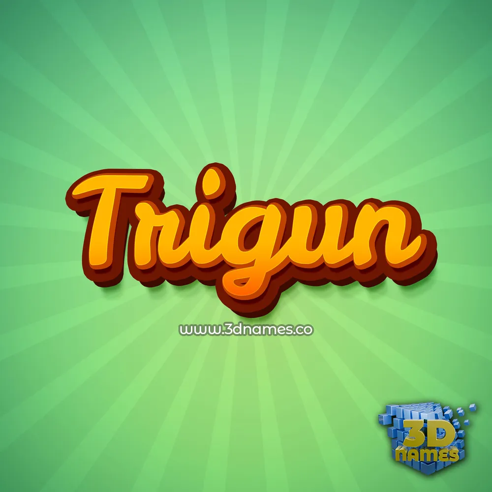 trigun in Green Rays style - 3D name wallpaper