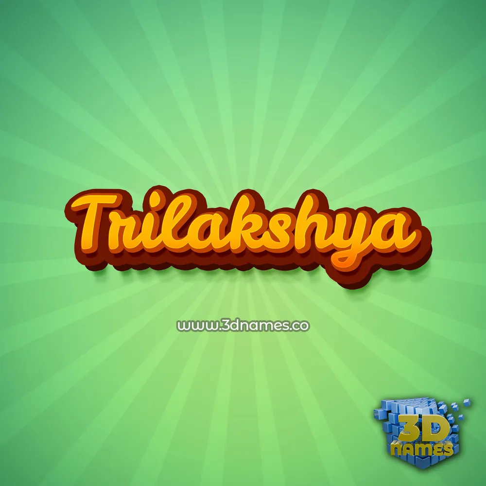 trilakshya in Green Rays style - 3D name wallpaper