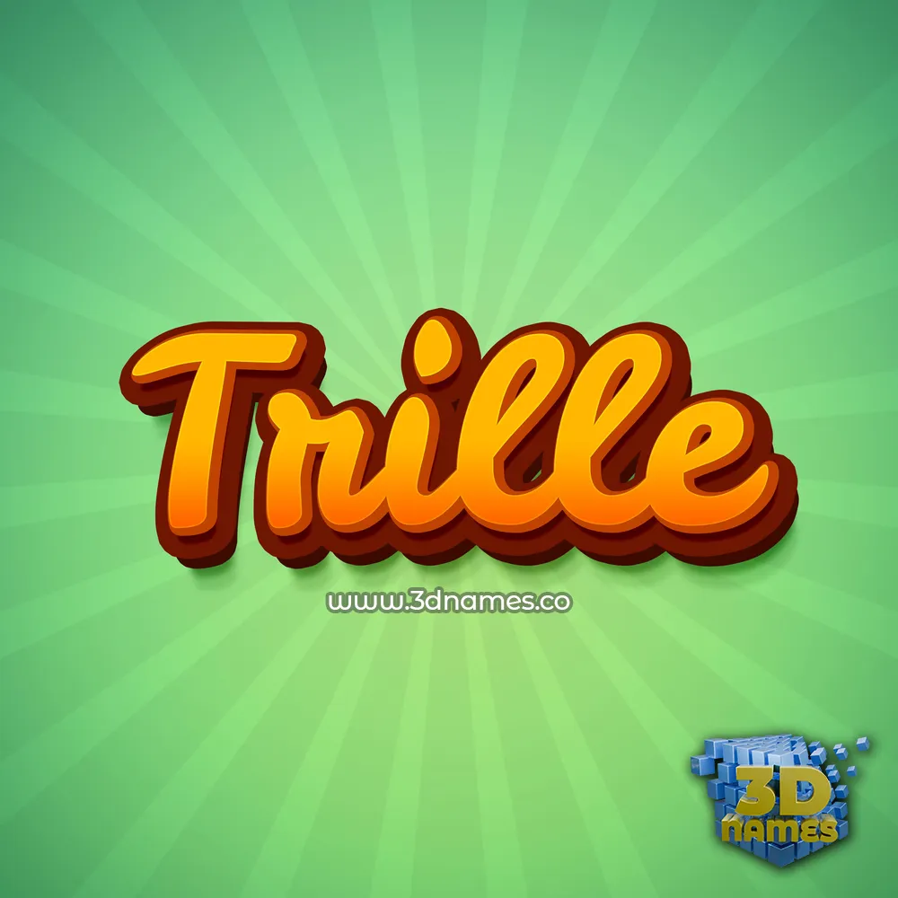 trille in Green Rays style - 3D name wallpaper
