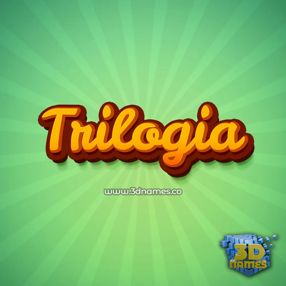 trilogia in Green Rays style - 3D name wallpaper