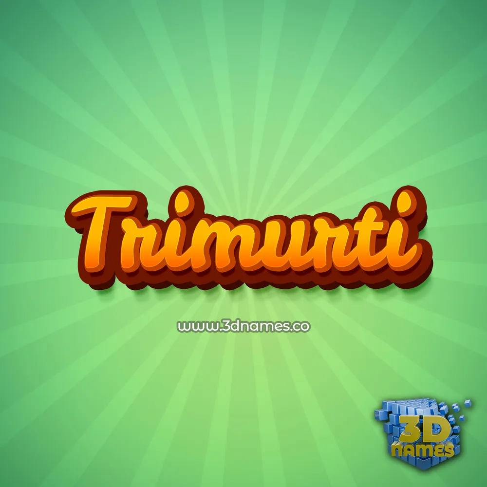 trimurti in Green Rays style - 3D name wallpaper