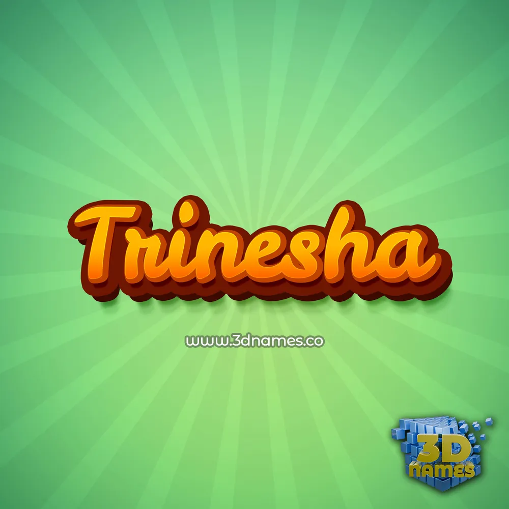 trinesha in Green Rays style - 3D name wallpaper
