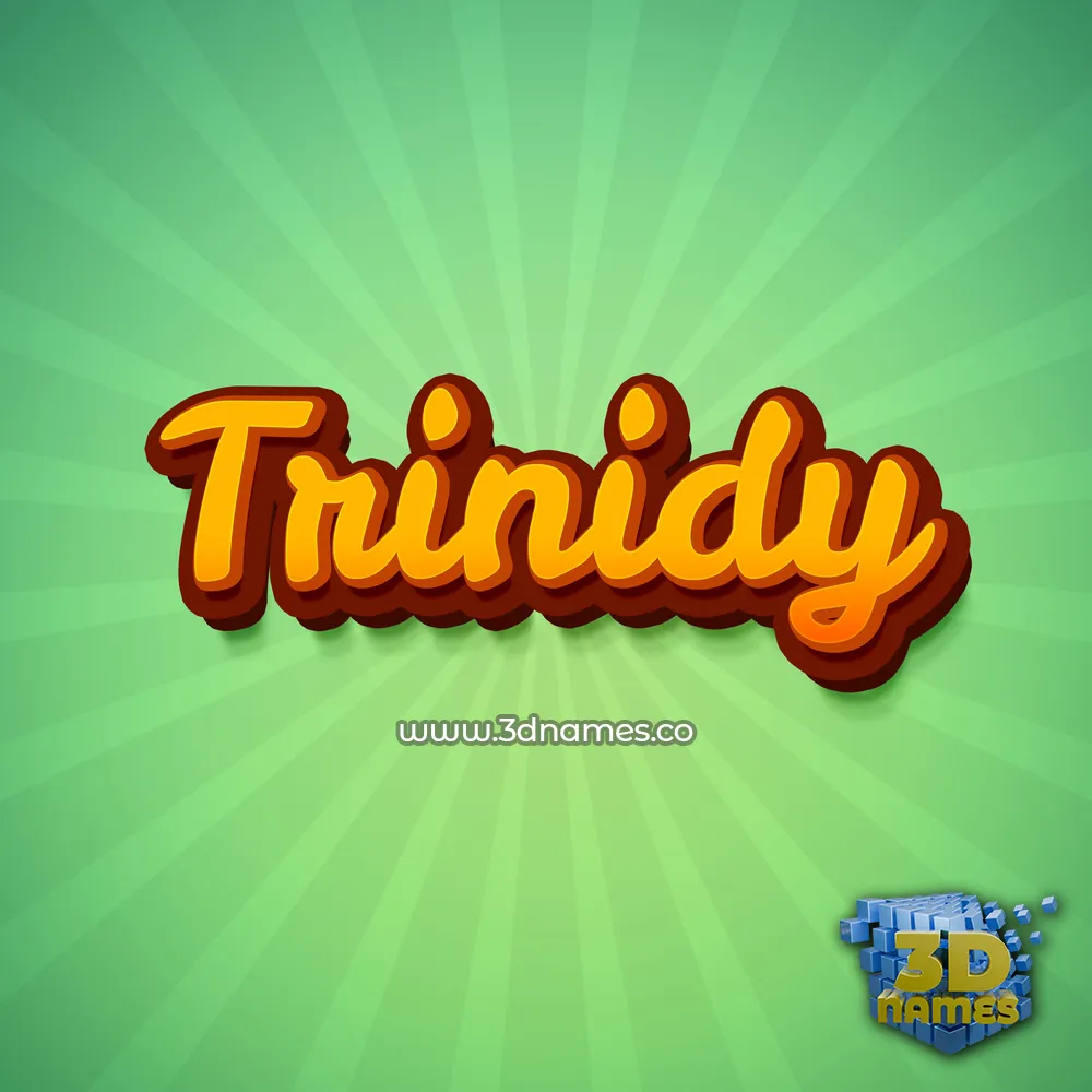 trinidy in Green Rays style - 3D name wallpaper