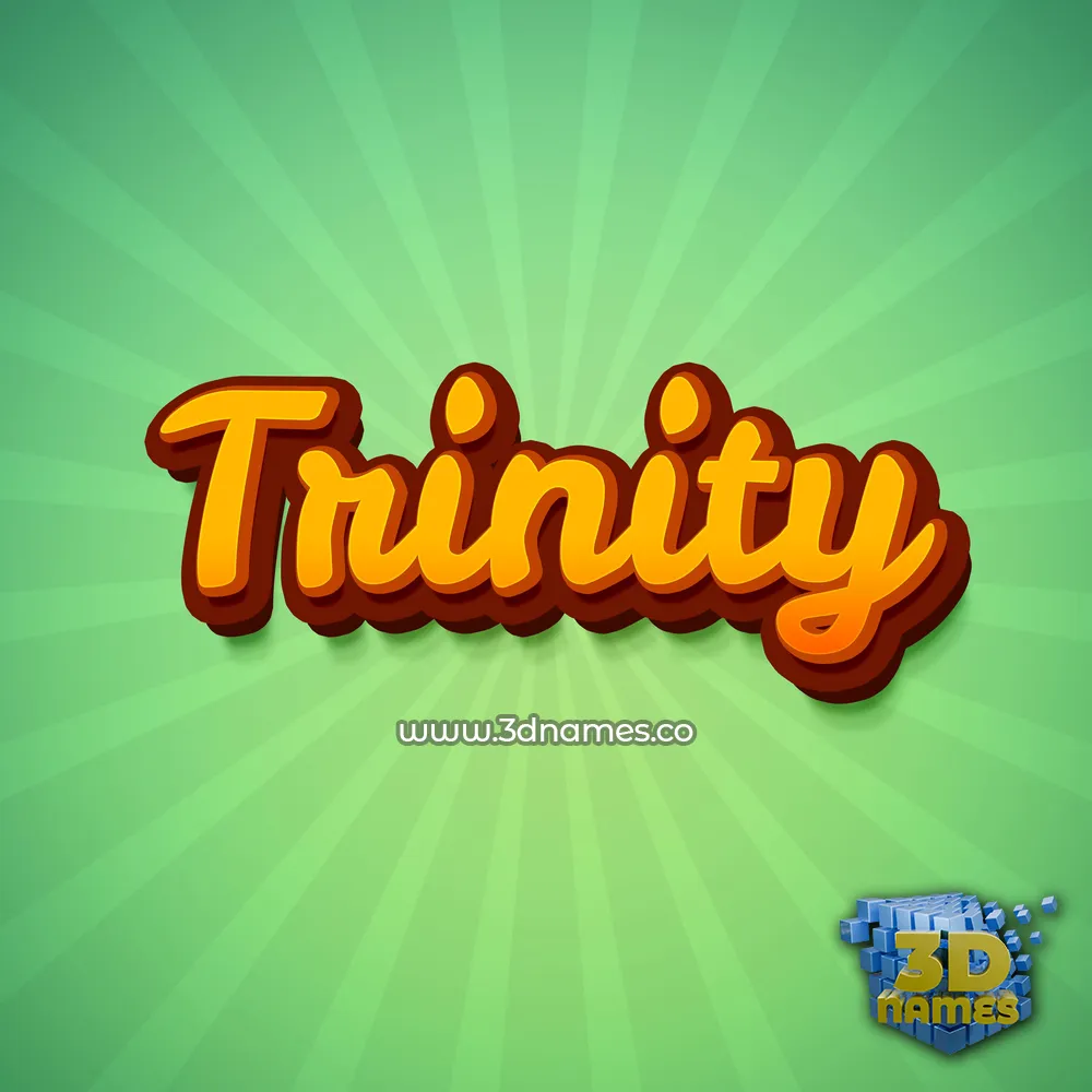 trinity in Green Rays style - 3D name wallpaper