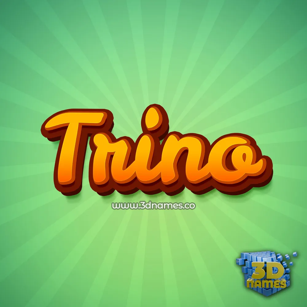 trino in Green Rays style - 3D name wallpaper