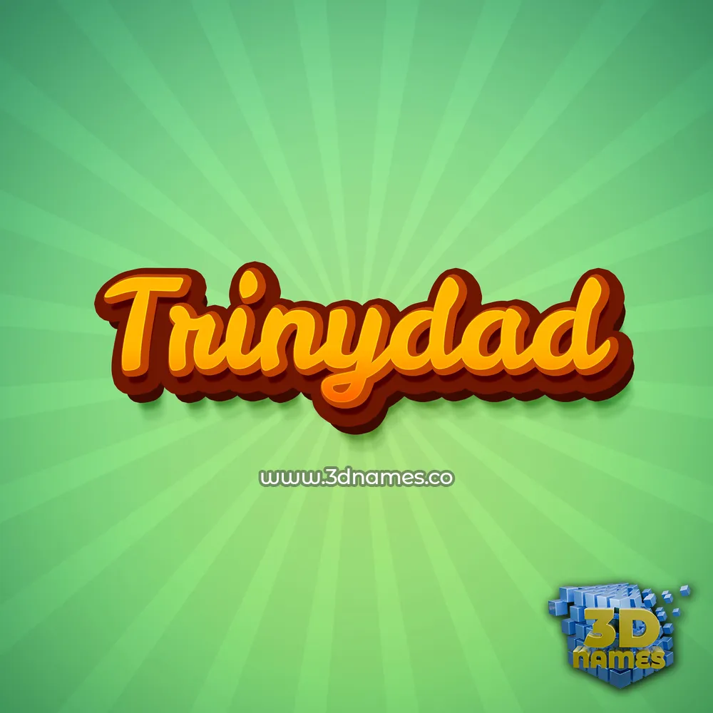 trinydad in Green Rays style - 3D name wallpaper