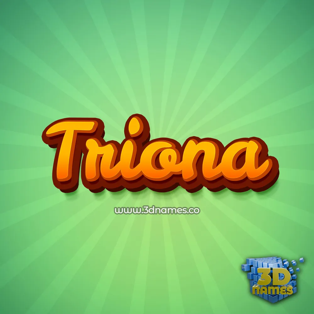 triona in Green Rays style - 3D name wallpaper
