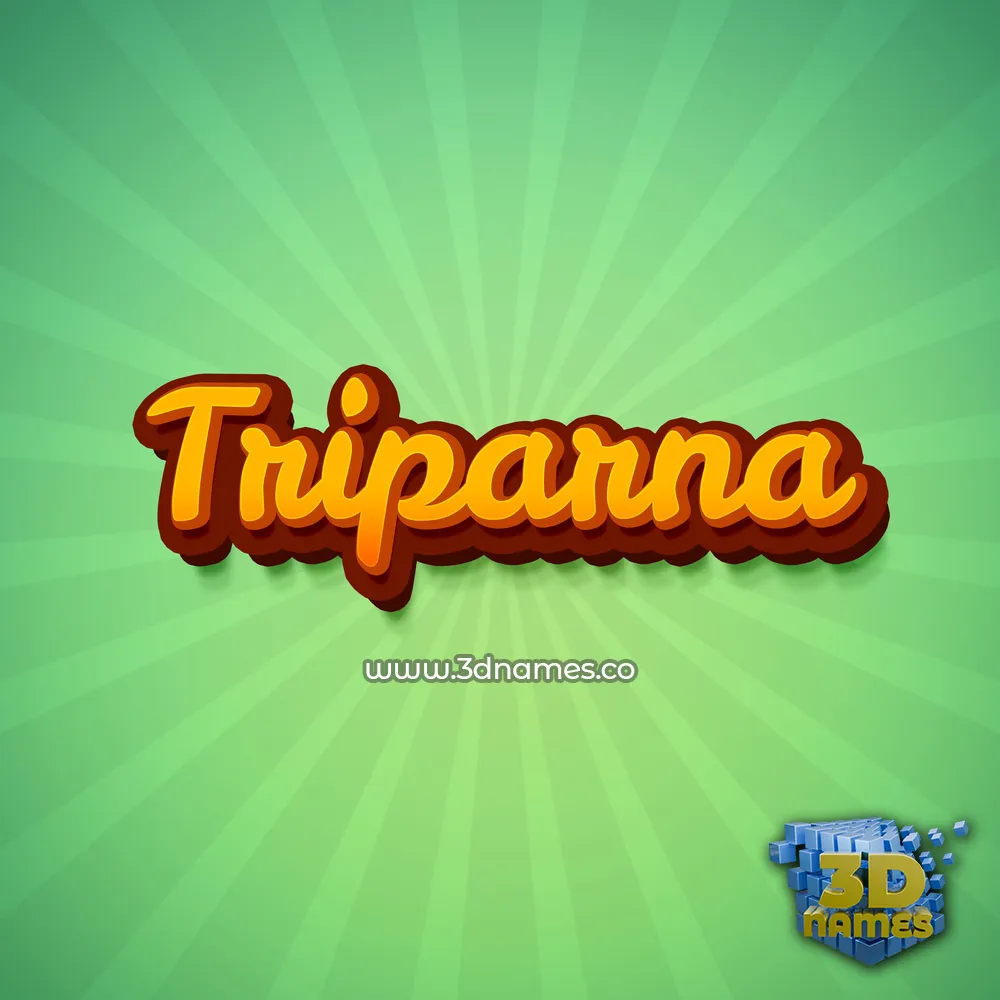 triparna in Green Rays style - 3D name wallpaper
