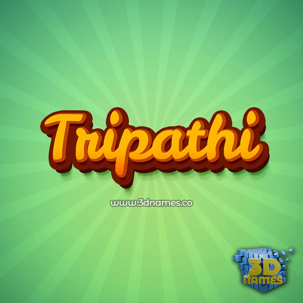 tripathi in Green Rays style - 3D name wallpaper