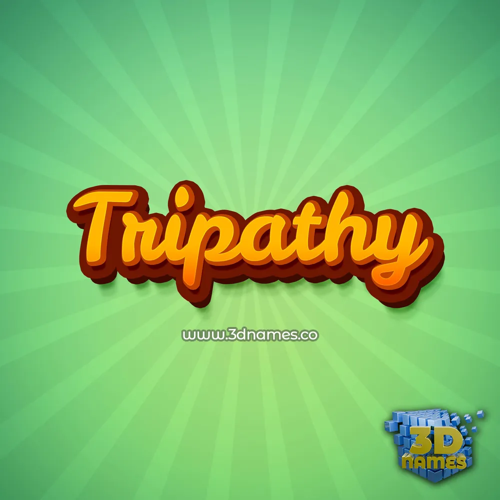 tripathy in Green Rays style - 3D name wallpaper