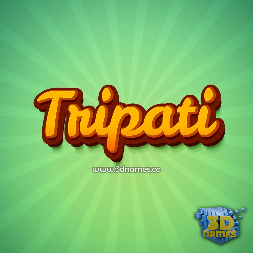 tripati in Green Rays style - 3D name wallpaper