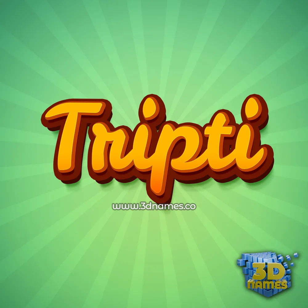 tripti in Green Rays style - 3D name wallpaper