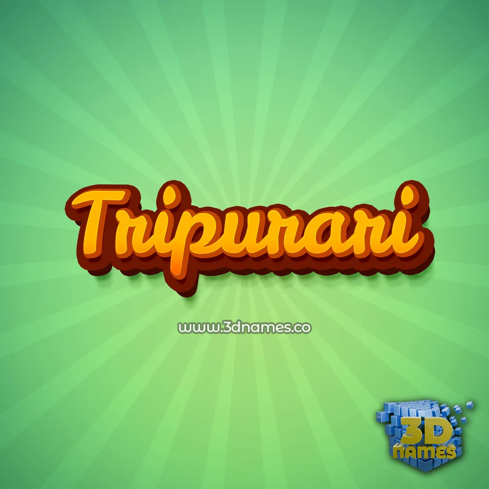 tripurari in Green Rays style - 3D name wallpaper