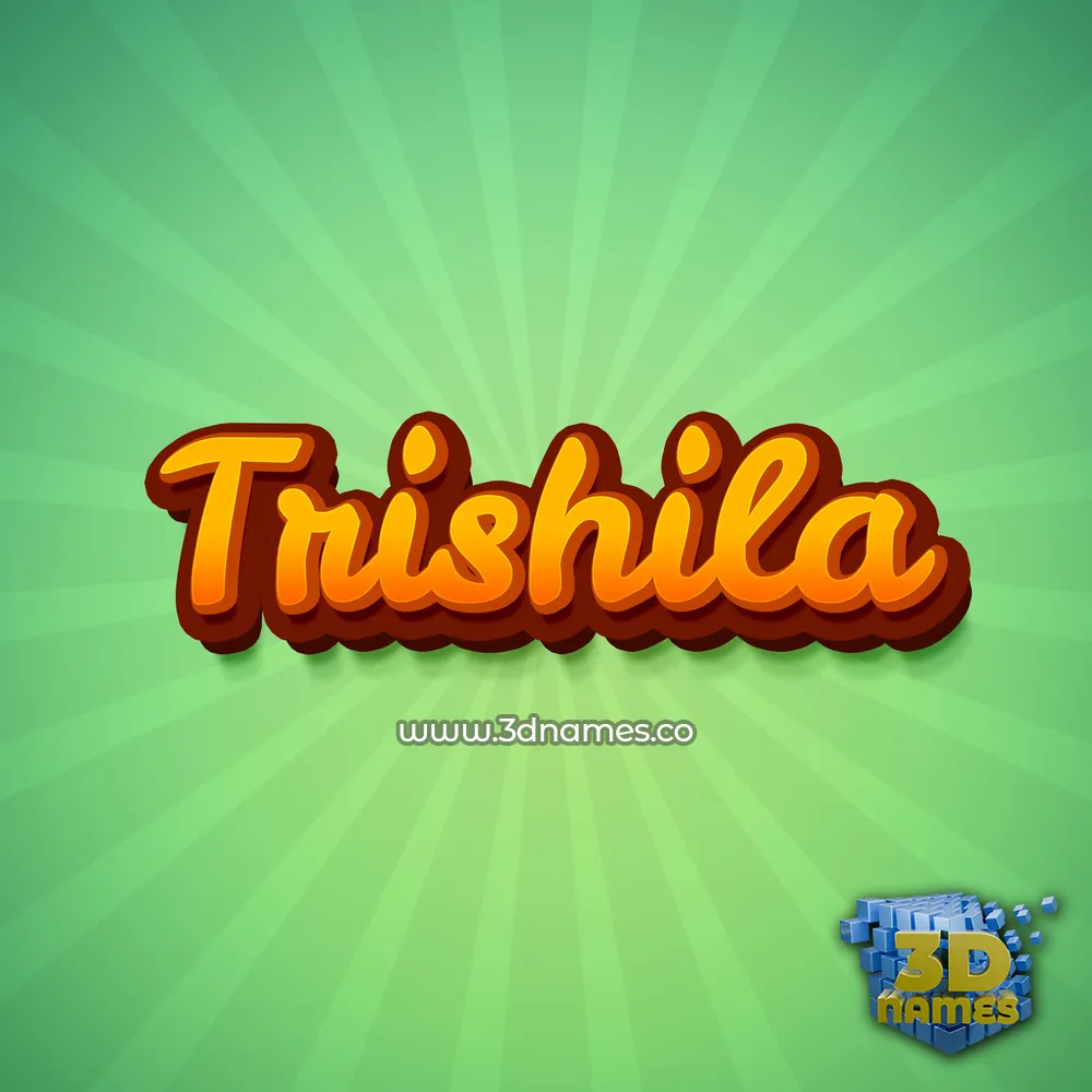 trishila in Green Rays style - 3D name wallpaper