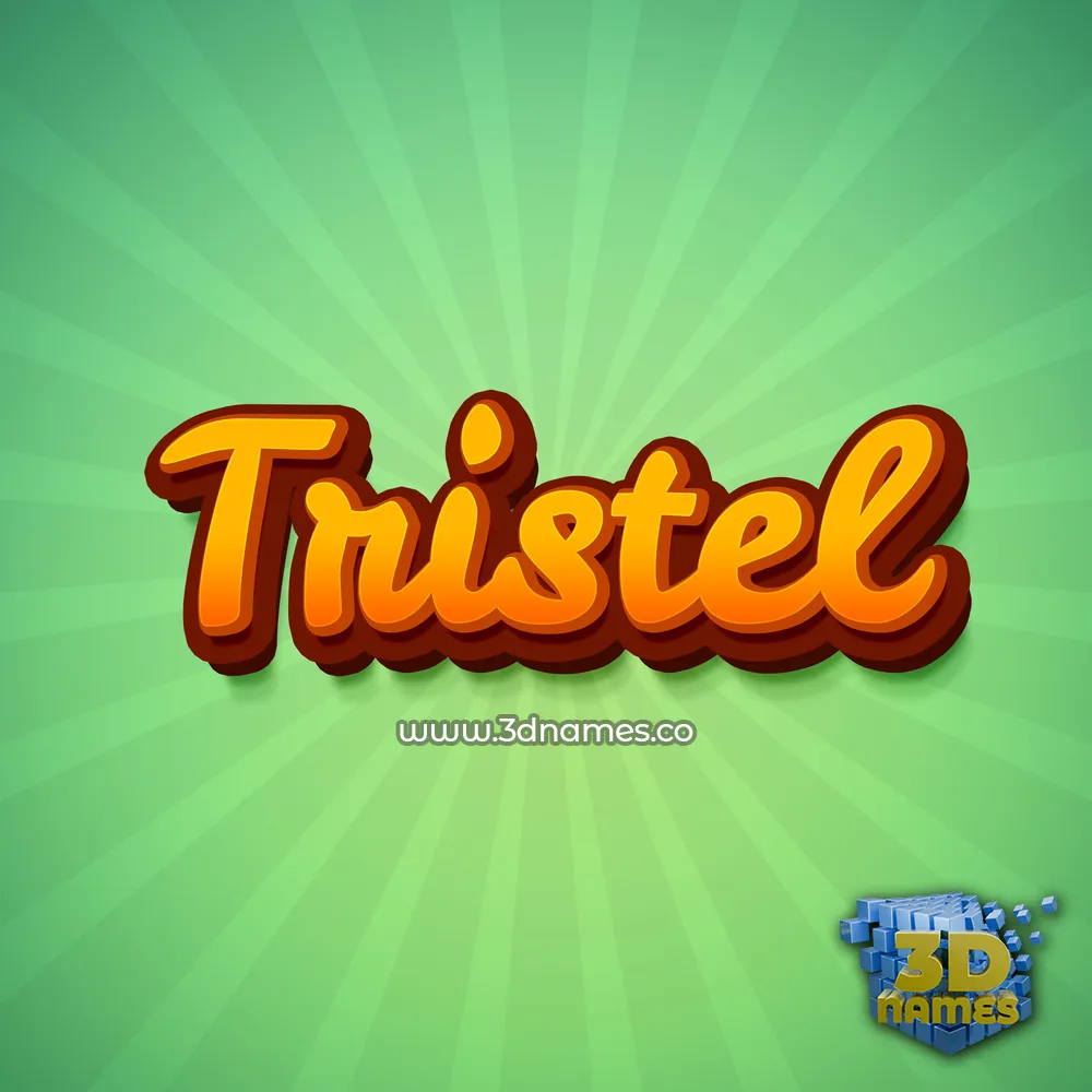 tristel in Green Rays style - 3D name wallpaper