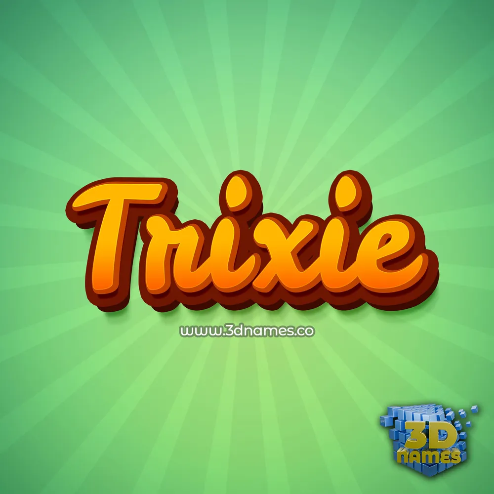 trixie in Green Rays style - 3D name wallpaper