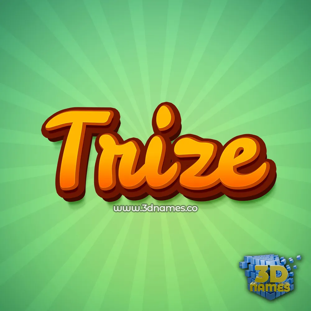 trize in Green Rays style - 3D name wallpaper