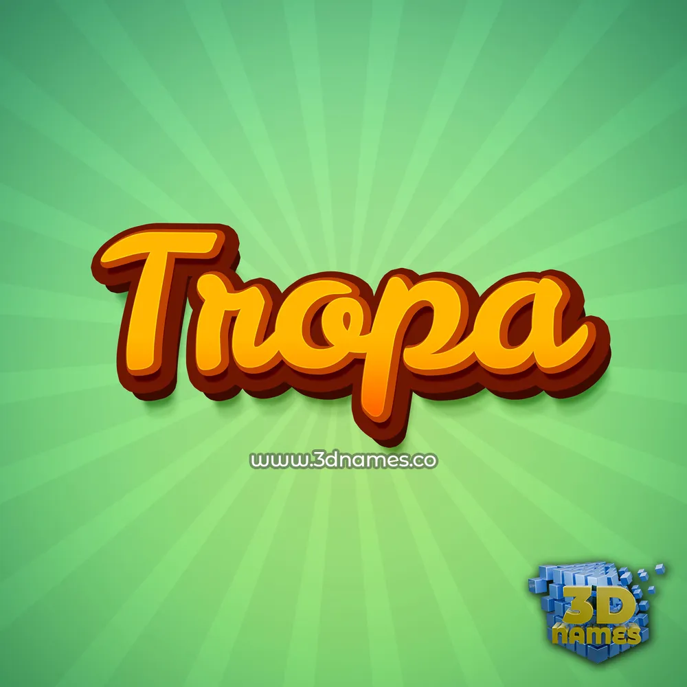 tropa in Green Rays style - 3D name wallpaper