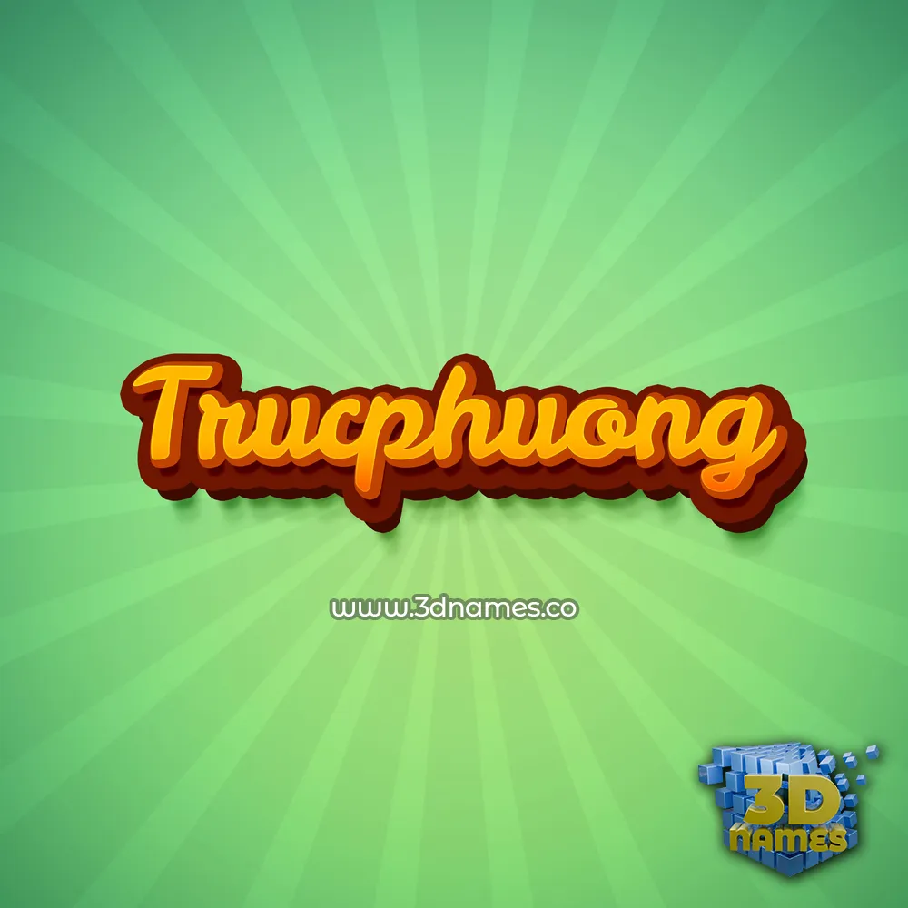 trucphuong in Green Rays style - 3D name wallpaper