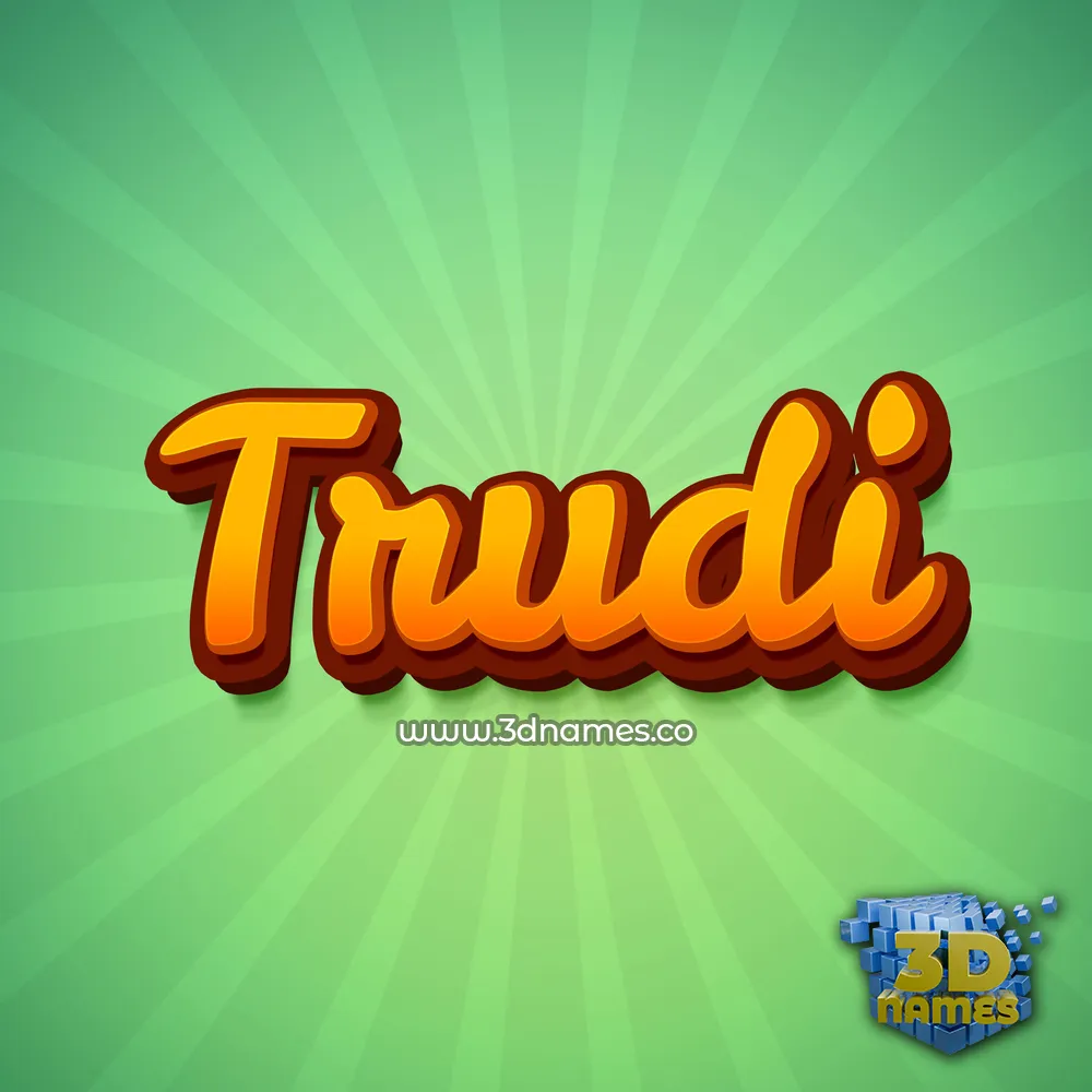 trudi in Green Rays style - 3D name wallpaper