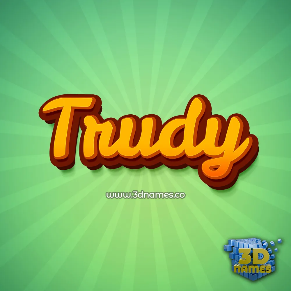 trudy in Green Rays style - 3D name wallpaper