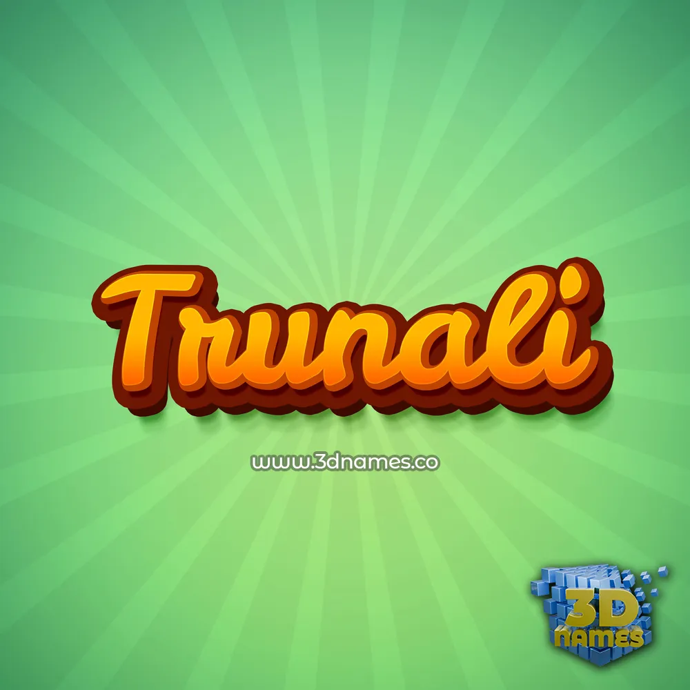 trunali in Green Rays style - 3D name wallpaper