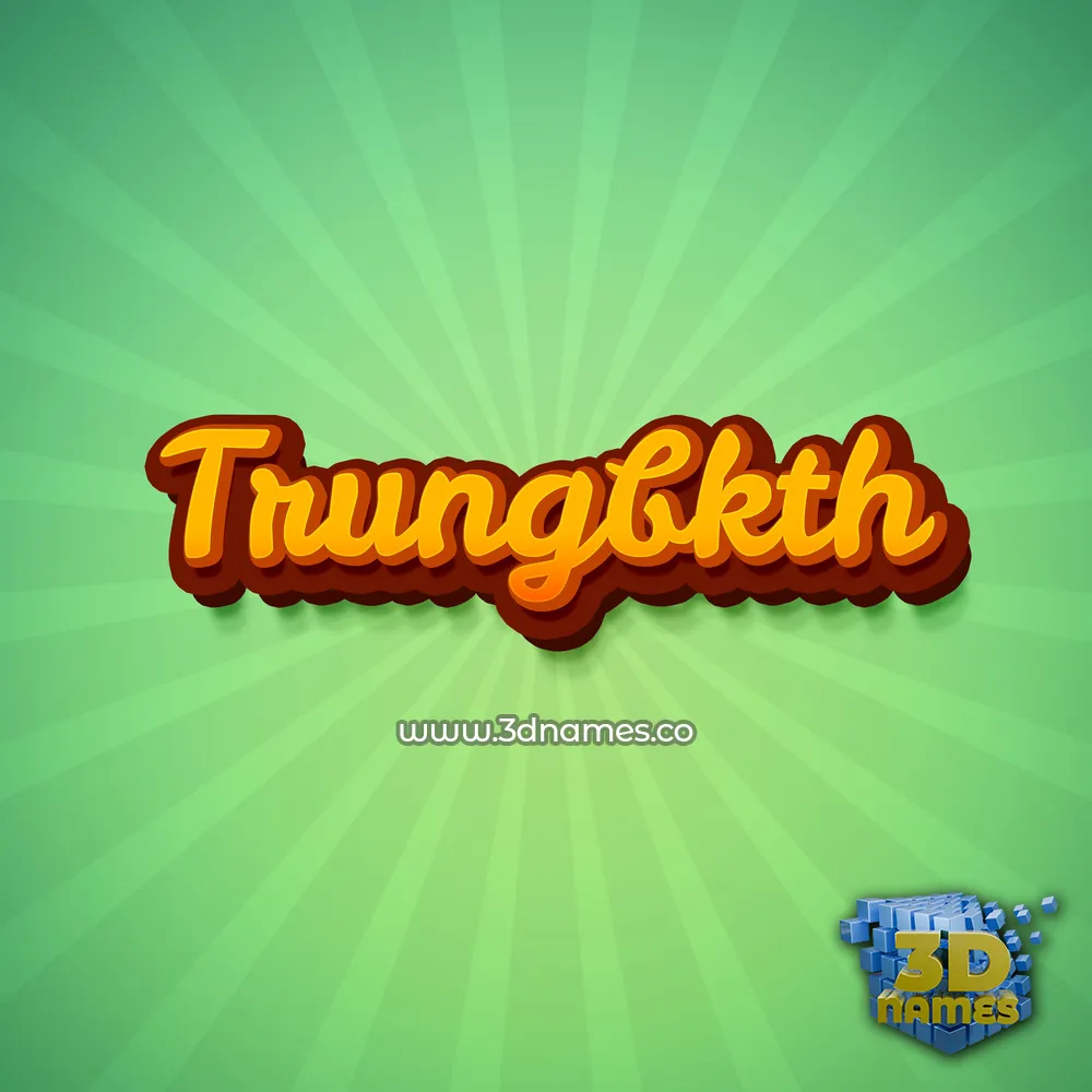 trungbkth in Green Rays style - 3D name wallpaper