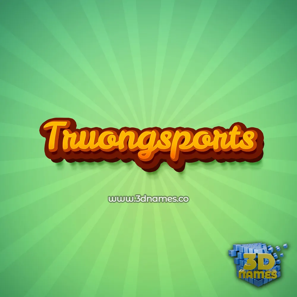 truongsports in Green Rays style - 3D name wallpaper