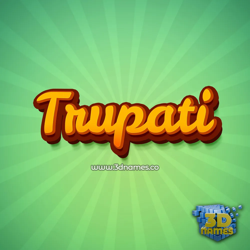trupati in Green Rays style - 3D name wallpaper