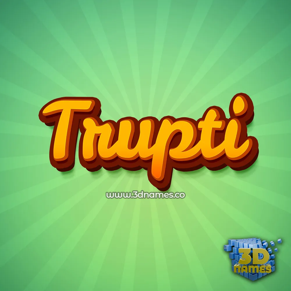 trupti in Green Rays style - 3D name wallpaper