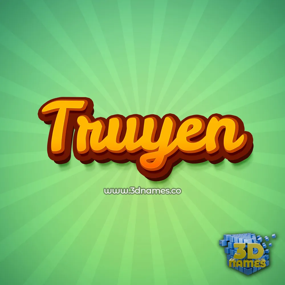 truyen in Green Rays style - 3D name wallpaper