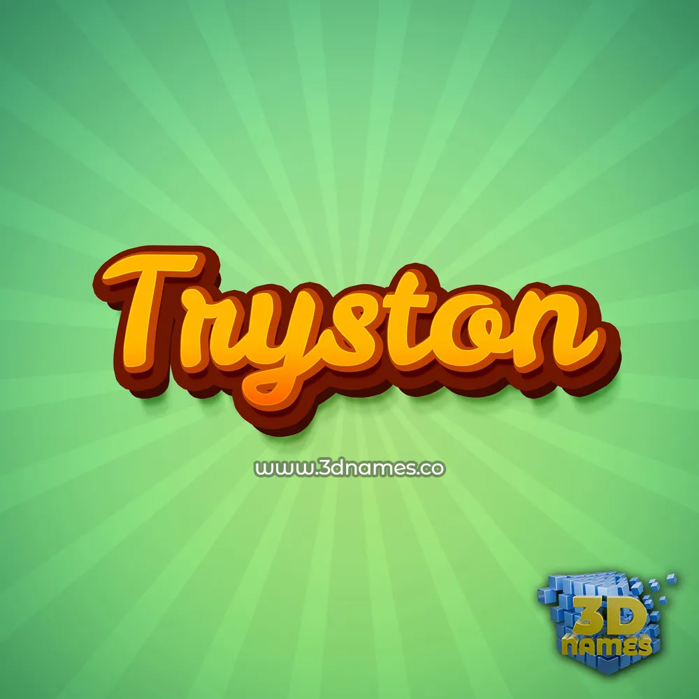 tryston in Green Rays style - 3D name wallpaper