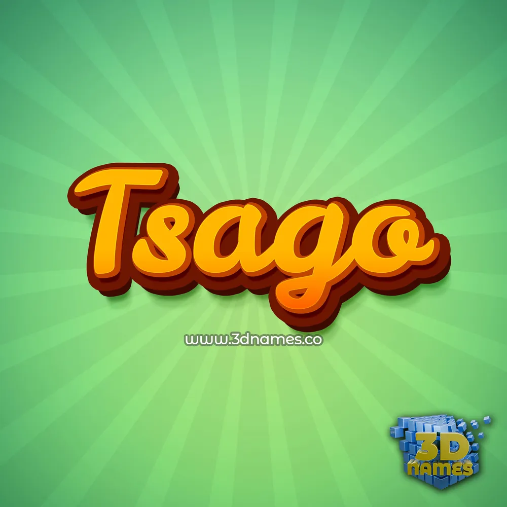 tsago in Green Rays style - 3D name wallpaper