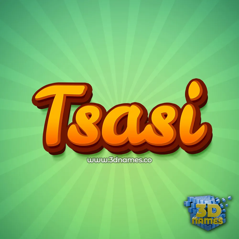 tsasi in Green Rays style - 3D name wallpaper