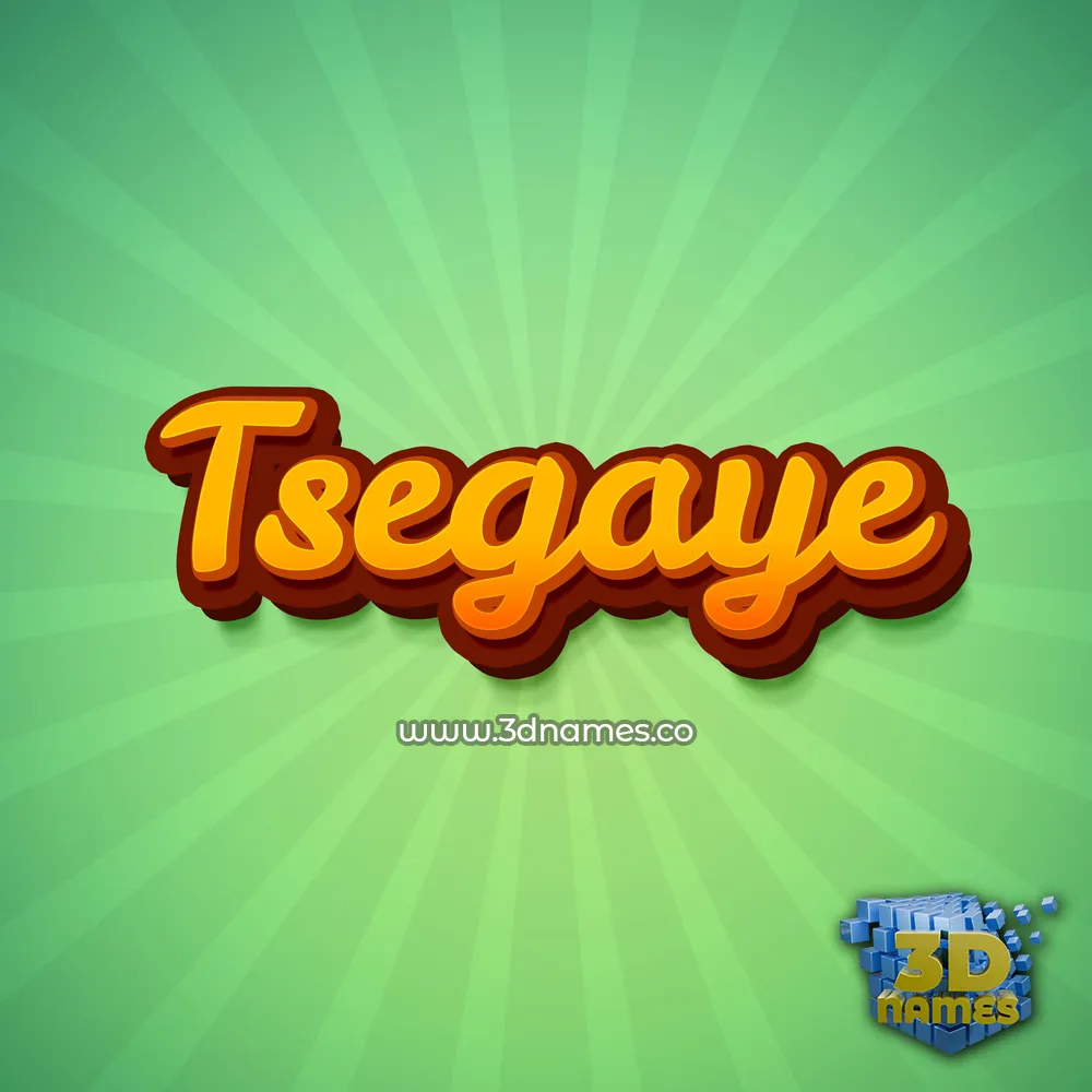 tsegaye in Green Rays style - 3D name wallpaper
