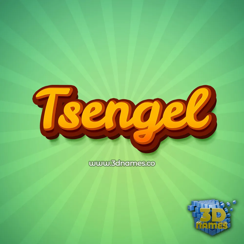tsengel in Green Rays style - 3D name wallpaper