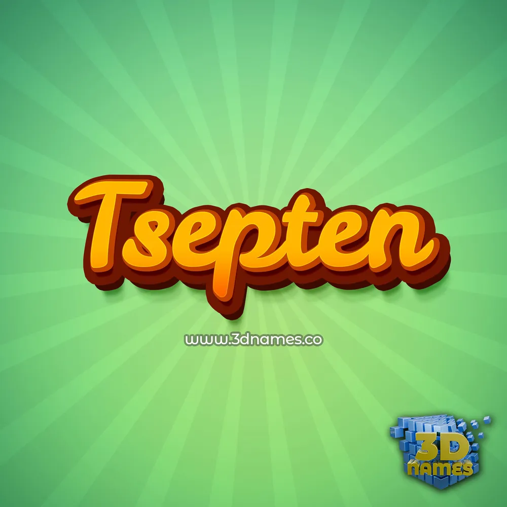 tsepten in Green Rays style - 3D name wallpaper