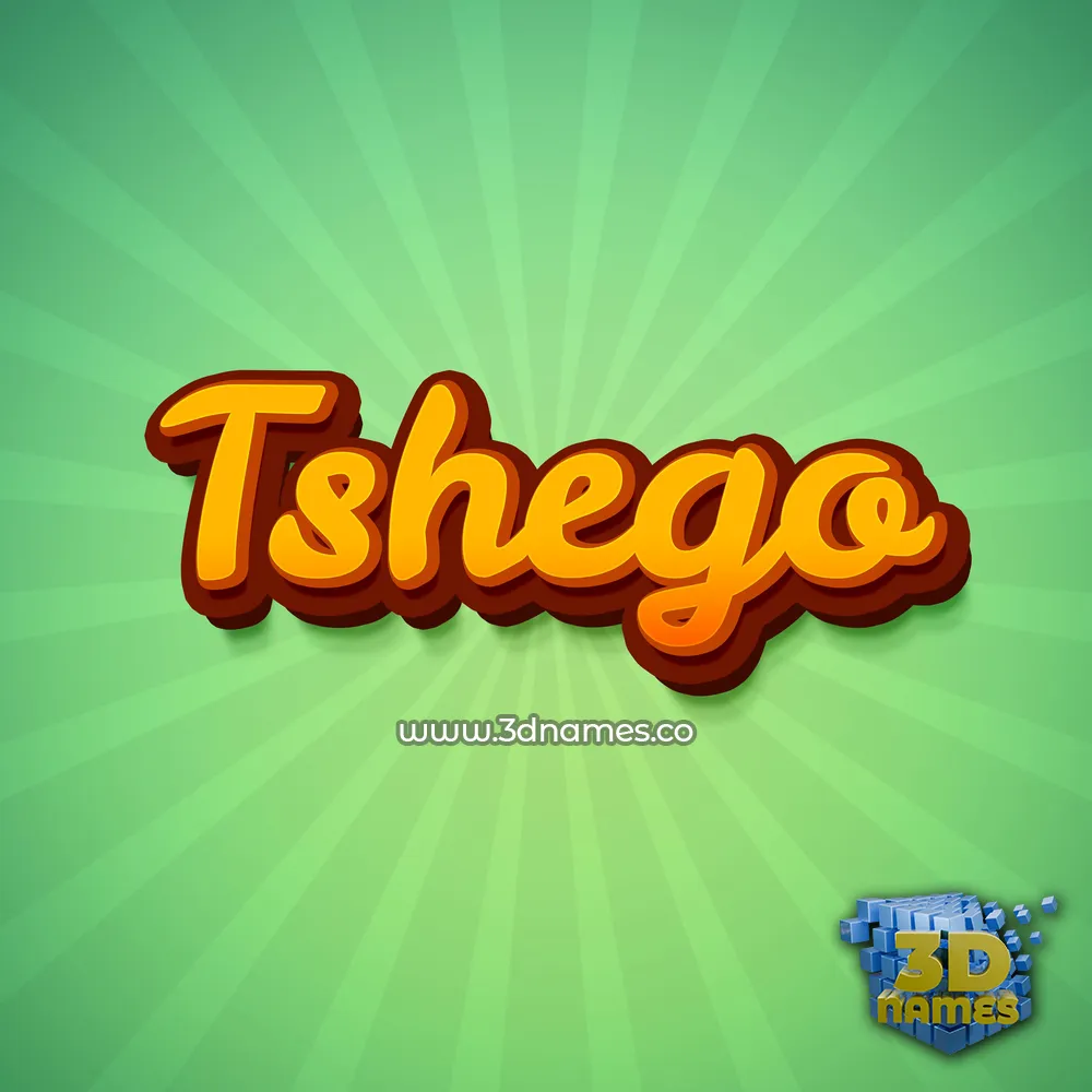 tshego in Green Rays style - 3D name wallpaper