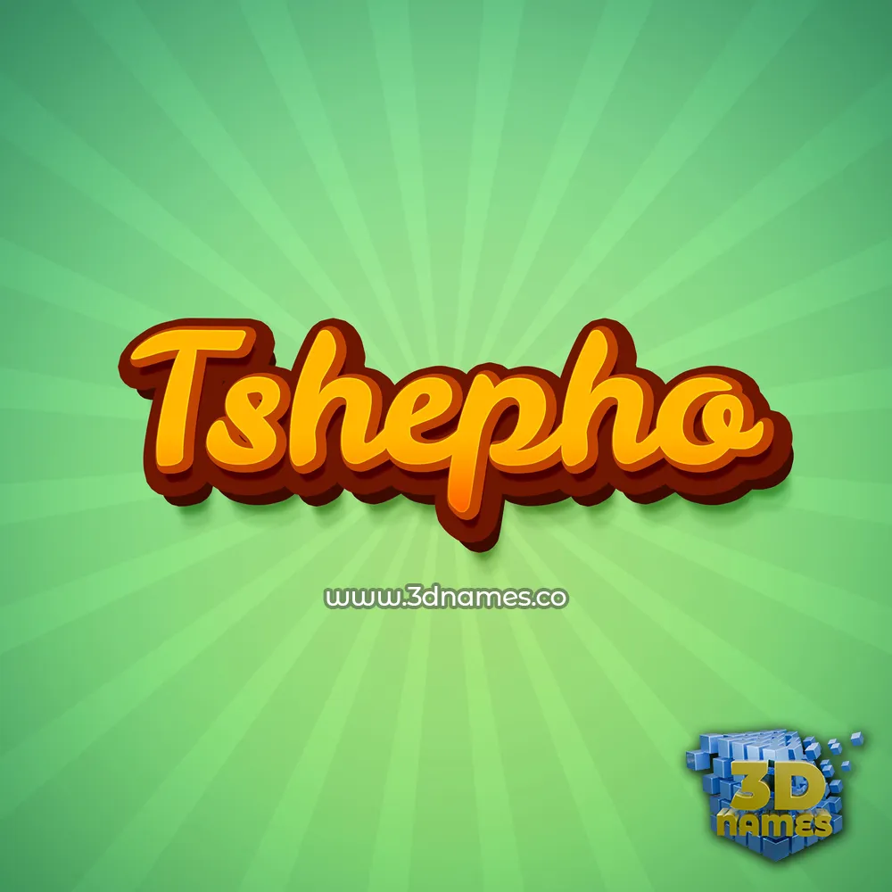 tshepho in Green Rays style - 3D name wallpaper