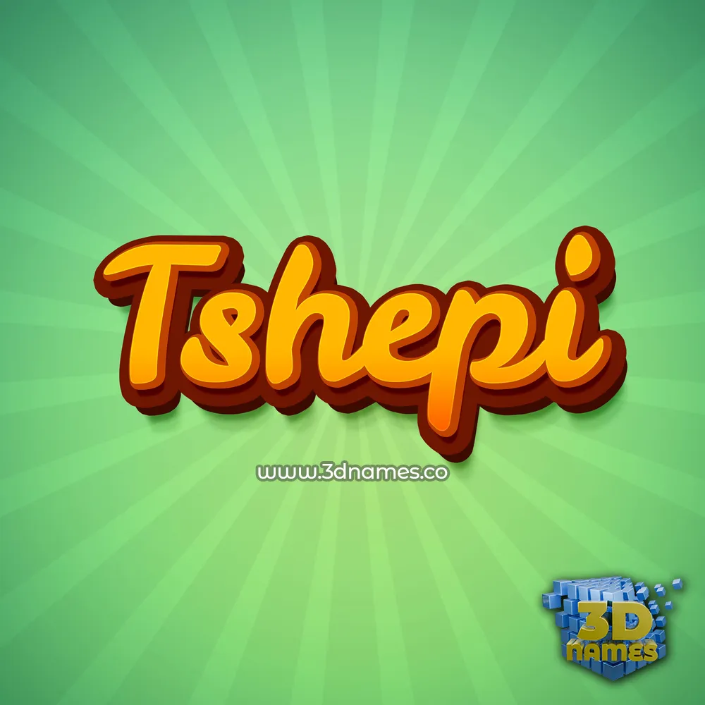 tshepi in Green Rays style - 3D name wallpaper