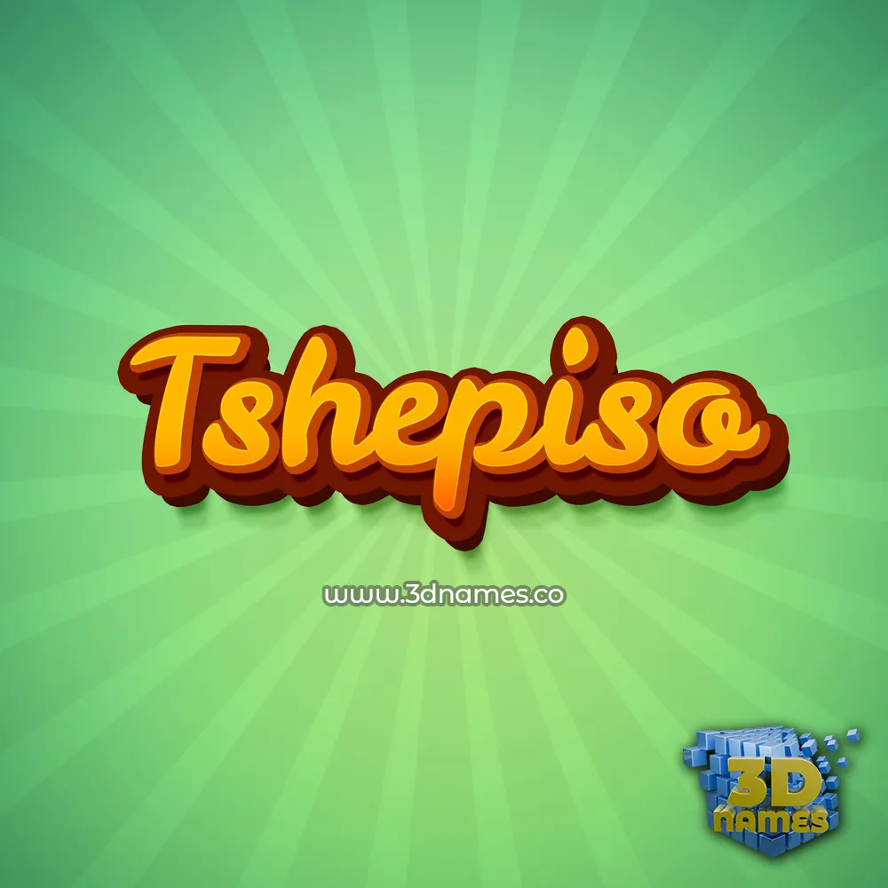tshepiso in Green Rays style - 3D name wallpaper