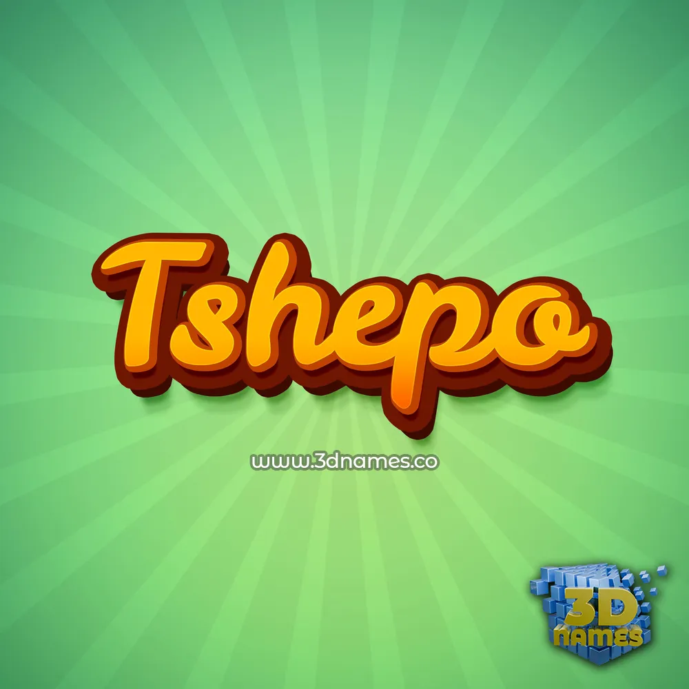 tshepo in Green Rays style - 3D name wallpaper