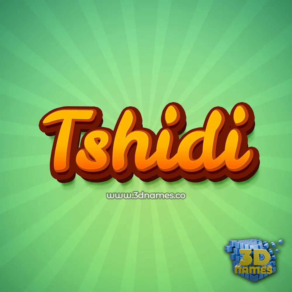 tshidi in Green Rays style - 3D name wallpaper