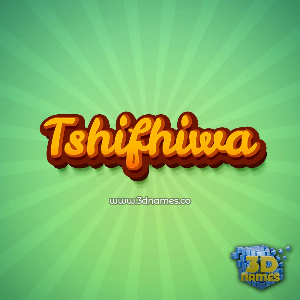 tshifhiwa in Green Rays style - 3D name wallpaper
