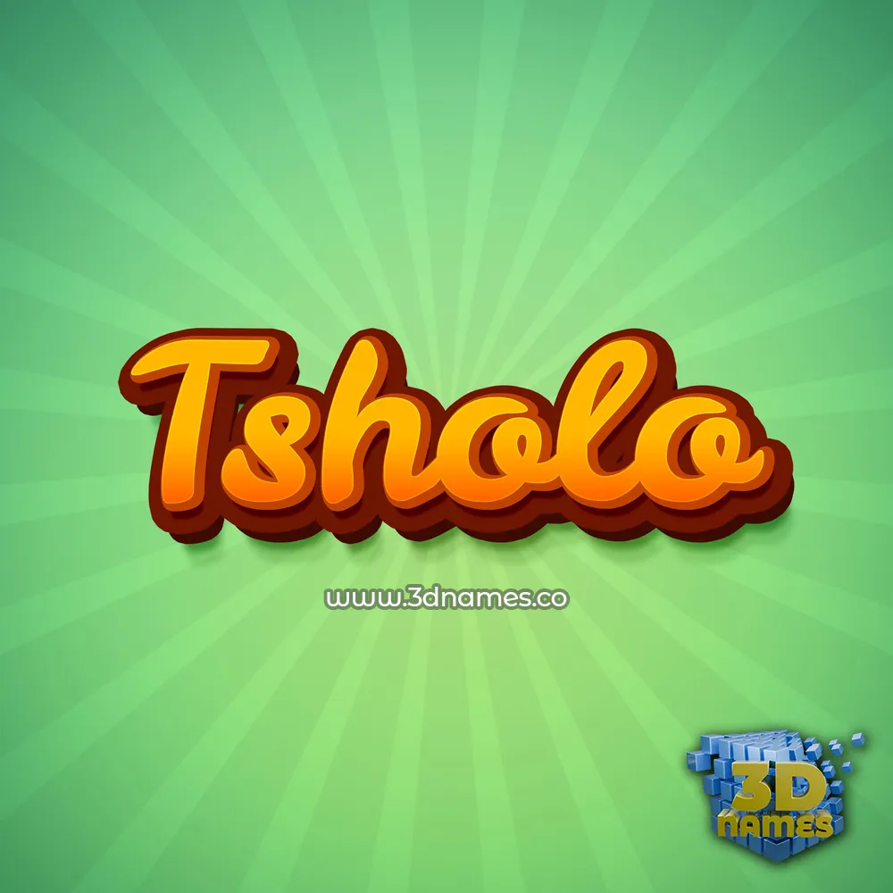 tsholo in Green Rays style - 3D name wallpaper