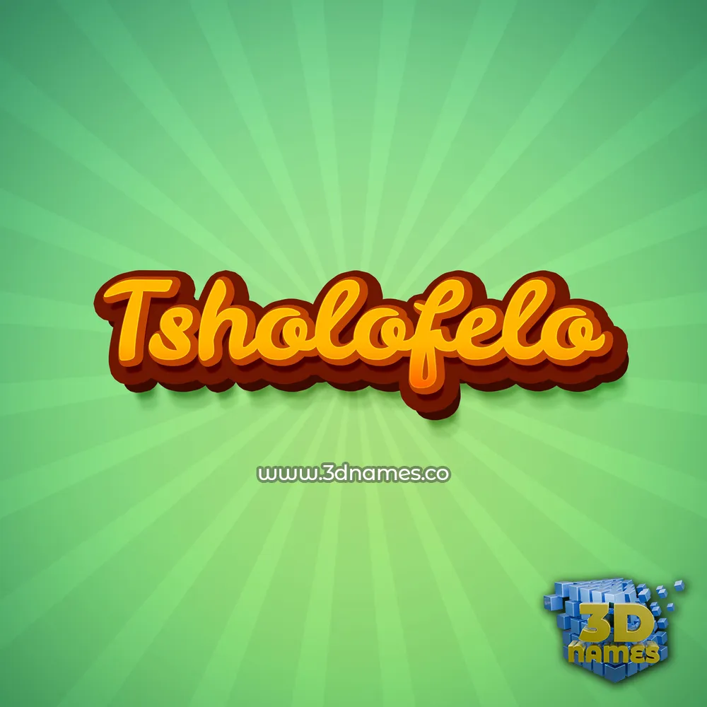 tsholofelo in Green Rays style - 3D name wallpaper